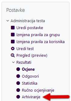 Test - izvoz pokušaja rješavanja